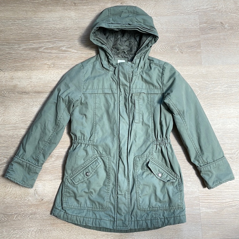 Olive green parka - size L